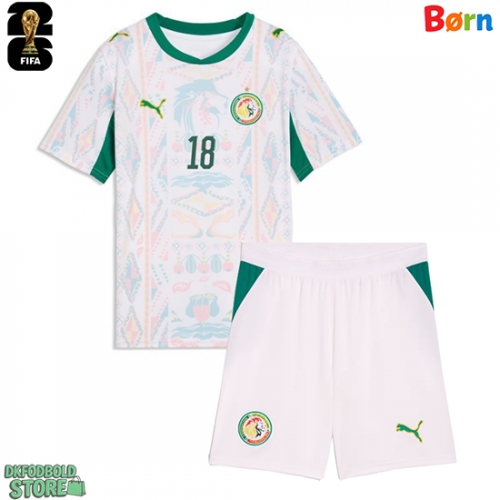 Senegal Ismaila Sarr #18 Replika Babytøj Hjemmebanesæt Børn VM 2026 Kortærmet (+ Korte bukser)